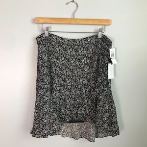 NEW 1. State Wanderlust Floral Skirt Black White 8